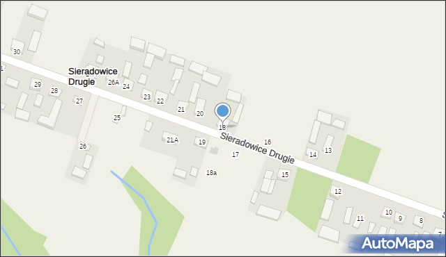 Sieradowice Drugie, Sieradowice Drugie, 18, mapa Sieradowice Drugie