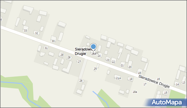 Sieradowice Drugie, Sieradowice Drugie, 26A, mapa Sieradowice Drugie