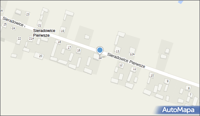 Sieradowice Pierwsze, Sieradowice Pierwsze, 14, mapa Sieradowice Pierwsze