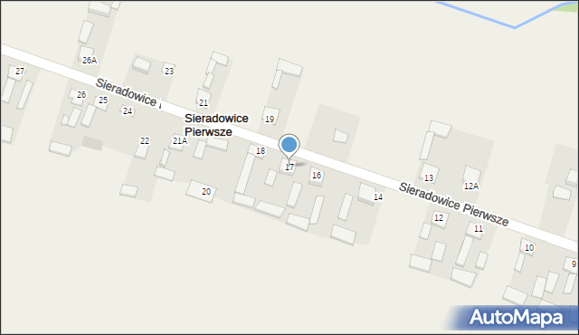 Sieradowice Pierwsze, Sieradowice Pierwsze, 17, mapa Sieradowice Pierwsze