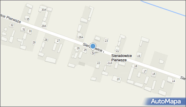 Sieradowice Pierwsze, Sieradowice Pierwsze, 24, mapa Sieradowice Pierwsze