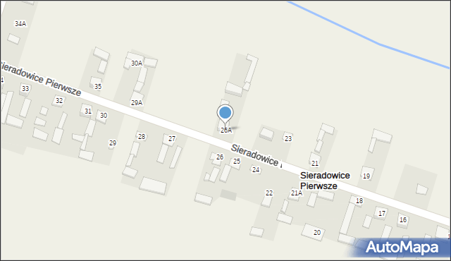 Sieradowice Pierwsze, Sieradowice Pierwsze, 26A, mapa Sieradowice Pierwsze