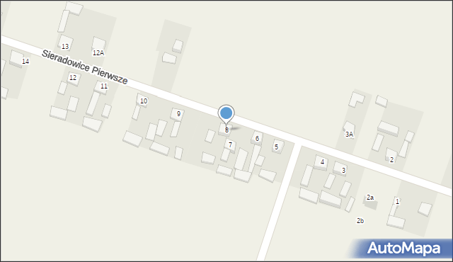 Sieradowice Pierwsze, Sieradowice Pierwsze, 8, mapa Sieradowice Pierwsze