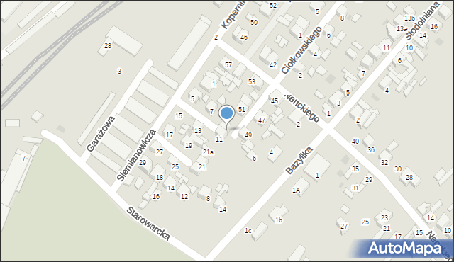 Sieradz, Siemianowicza Kazimierza, 9, mapa Sieradz