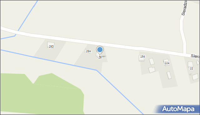Sieradza, Sieradza, 28, mapa Sieradza