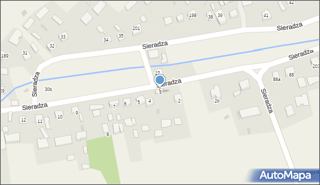 Sieradza, Sieradza, 3, mapa Sieradza