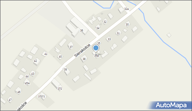 Sierakośce, Sierakośce, 35a, mapa Sierakośce