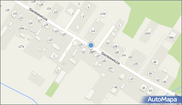Sieraków, Sienkiewicza Henryka, 109, mapa Sieraków