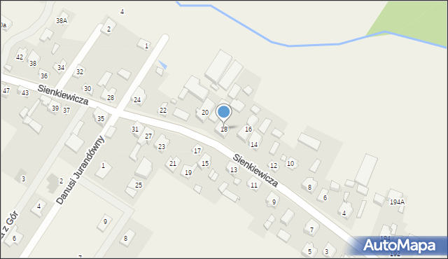 Sieraków, Sienkiewicza Henryka, 18, mapa Sieraków
