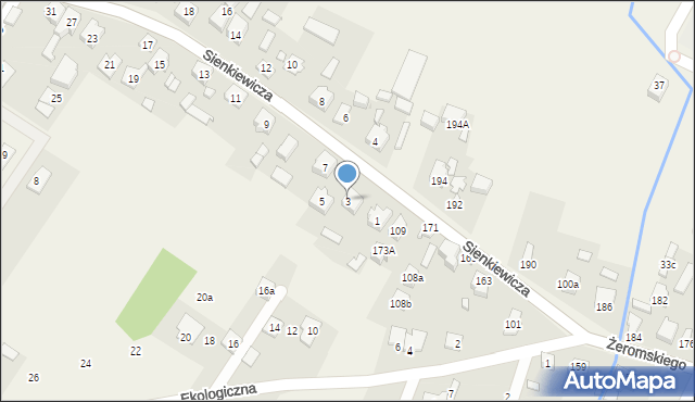 Sieraków, Sienkiewicza Henryka, 3, mapa Sieraków