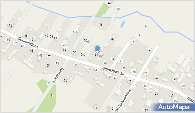 Sieraków, Sienkiewicza Henryka, 40, mapa Sieraków