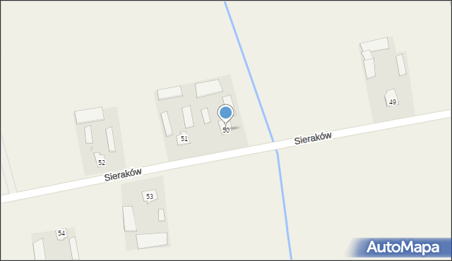 Sieraków, Sieraków, 50, mapa Sieraków