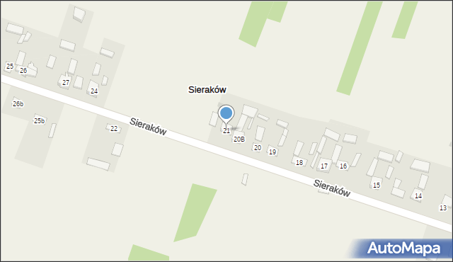 Sieraków, Sieraków, 21, mapa Sieraków