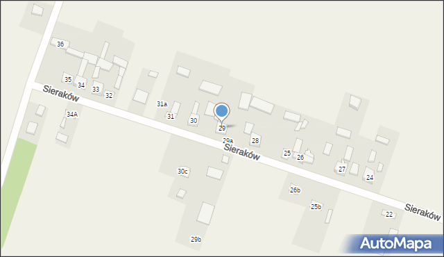 Sieraków, Sieraków, 29, mapa Sieraków