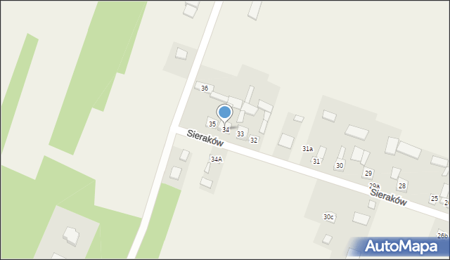 Sieraków, Sieraków, 34, mapa Sieraków
