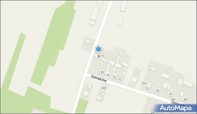 Sieraków, Sieraków, 36, mapa Sieraków