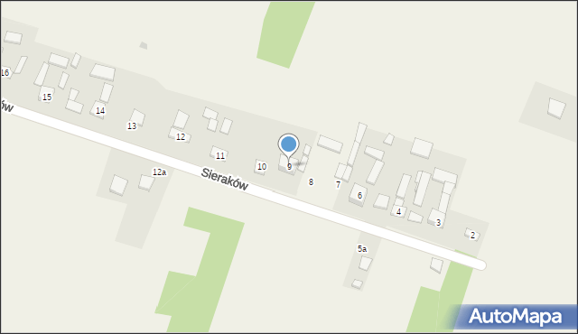 Sieraków, Sieraków, 9, mapa Sieraków