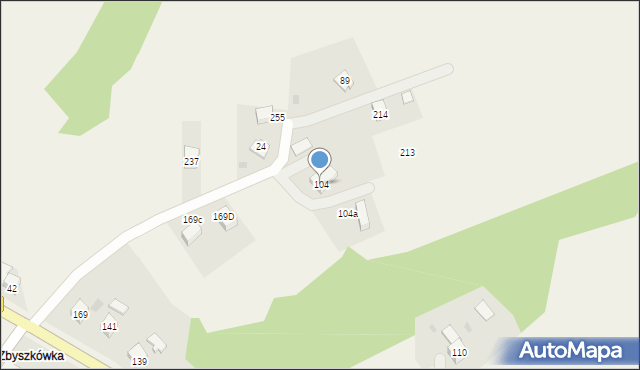 Sieraków, Sieraków, 104, mapa Sieraków