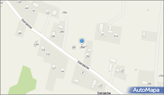 Sieraków, Sieraków, 159a, mapa Sieraków