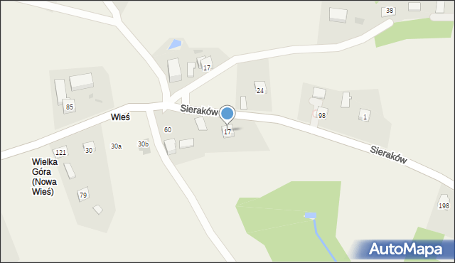 Sieraków, Sieraków, 17, mapa Sieraków