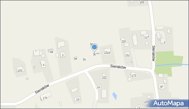 Sieraków, Sieraków, 3c, mapa Sieraków