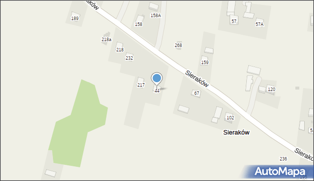 Sieraków, Sieraków, 44, mapa Sieraków