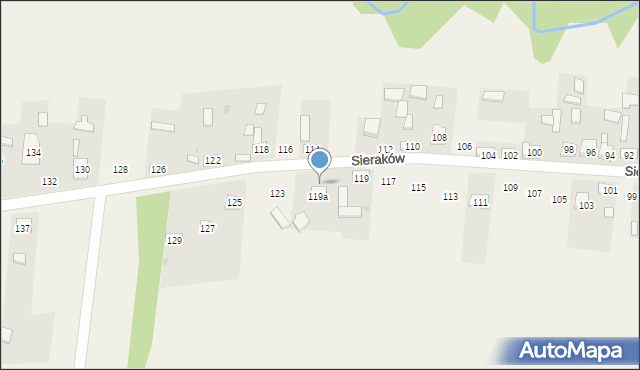 Sieraków, Sieraków, 121, mapa Sieraków