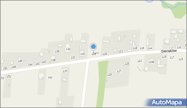 Sieraków, Sieraków, 128, mapa Sieraków
