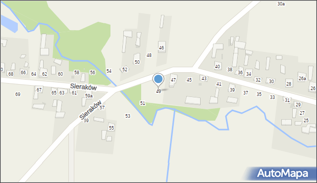 Sieraków, Sieraków, 49, mapa Sieraków