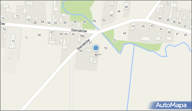 Sieraków, Sieraków, 55, mapa Sieraków