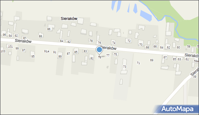 Sieraków, Sieraków, 79, mapa Sieraków