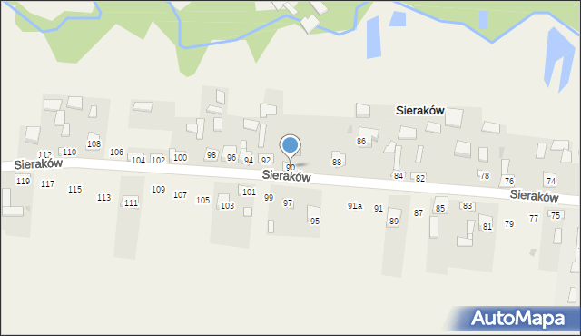 Sieraków, Sieraków, 90, mapa Sieraków