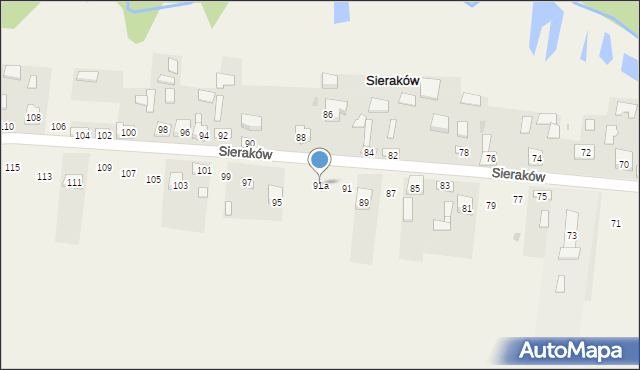 Sieraków, Sieraków, 91a, mapa Sieraków