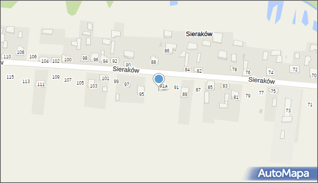 Sieraków, Sieraków, 93, mapa Sieraków