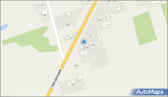 Sierakówek, Sierakówek, 21, mapa Sierakówek