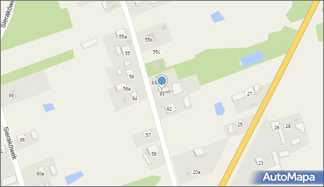 Sierakówek, Sierakówek, 93, mapa Sierakówek