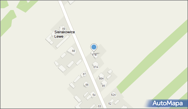 Sierakowice Lewe, Sierakowice Lewe, 67B, mapa Sierakowice Lewe