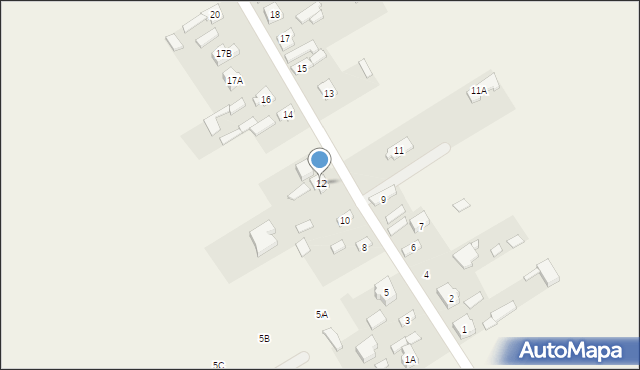 Sierakowice Prawe, Sierakowice Prawe, 12, mapa Sierakowice Prawe