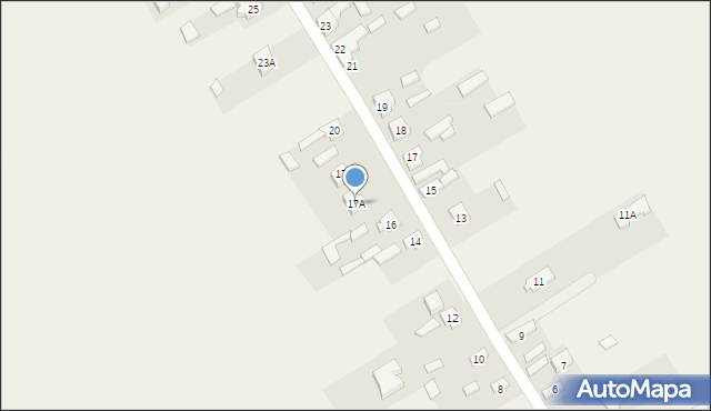 Sierakowice Prawe, Sierakowice Prawe, 17A, mapa Sierakowice Prawe