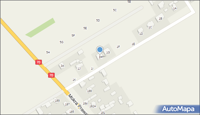 Sierakowice Prawe, Sierakowice Prawe, 1H, mapa Sierakowice Prawe