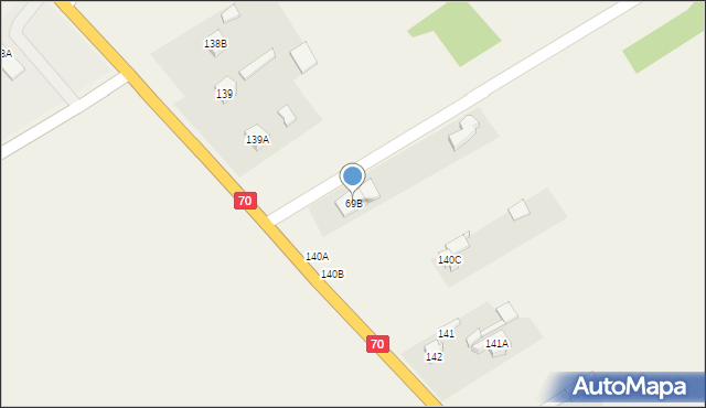 Sierakowice Prawe, Sierakowice Prawe, 69B, mapa Sierakowice Prawe