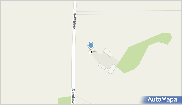 Sierakowizna, Sierakowizna, 13, mapa Sierakowizna