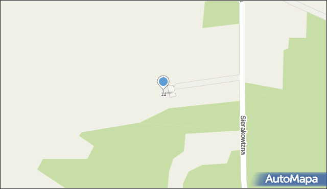 Sierakowizna, Sierakowizna, 14, mapa Sierakowizna