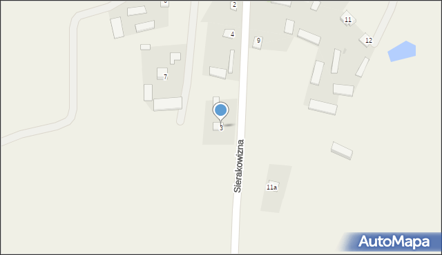 Sierakowizna, Sierakowizna, 3, mapa Sierakowizna