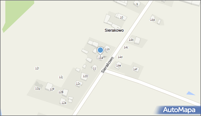 Sierakowo, Sierakowo, 11a, mapa Sierakowo