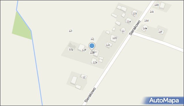 Sierakowo, Sierakowo, 12B, mapa Sierakowo