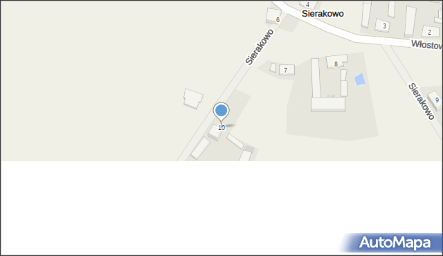 Sierakowo, Sierakowo, 10, mapa Sierakowo