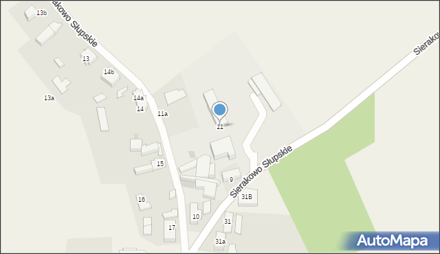 Sierakowo Słupskie, Sierakowo Słupskie, 11, mapa Sierakowo Słupskie