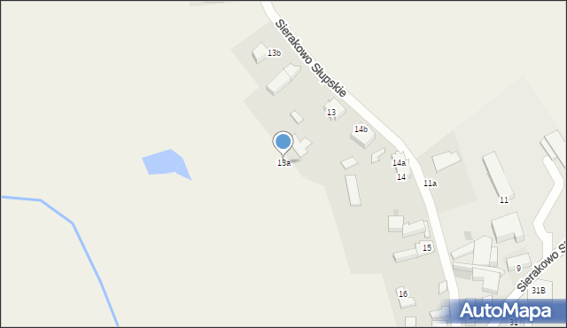 Sierakowo Słupskie, Sierakowo Słupskie, 13a, mapa Sierakowo Słupskie