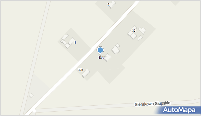 Sierakowo Słupskie, Sierakowo Słupskie, 32A, mapa Sierakowo Słupskie